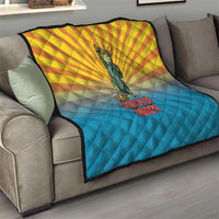 Lady Liberty Portland Frog Quilt Frog Protest No Kings In America - Wonder Print Shop