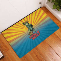 Lady Liberty Portland Frog Rubber Doormat Frog Protest No Kings In America - Wonder Print Shop
