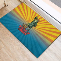 Lady Liberty Portland Frog Rubber Doormat Frog Protest No Kings In America - Wonder Print Shop