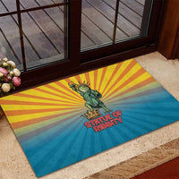 Lady Liberty Portland Frog Rubber Doormat Frog Protest No Kings In America - Wonder Print Shop