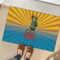 Lady Liberty Portland Frog Rubber Doormat Frog Protest No Kings In America - Wonder Print Shop