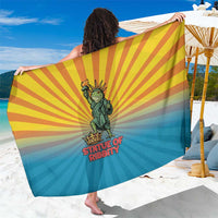 Lady Liberty Portland Frog Sarong Frog Protest No Kings In America - Wonder Print Shop