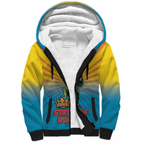 Lady Liberty Portland Frog Sherpa Hoodie Frog Protest No Kings In America - Wonder Print Shop