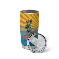 Lady Liberty Portland Frog Tumbler Cup Frog Protest No Kings In America - Wonder Print Shop