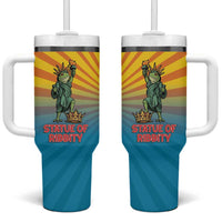 Lady Liberty Portland Frog Tumbler With Handle Frog Protest No Kings In America - Wonder Print Shop