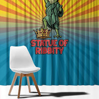 Lady Liberty Portland Frog Window Curtain Frog Protest No Kings In America - Wonder Print Shop