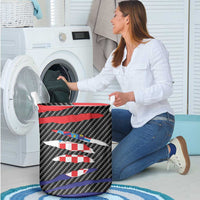 Croatia Beast Laundry Basket Ripped Flag Graphic - Wonder Print Shop