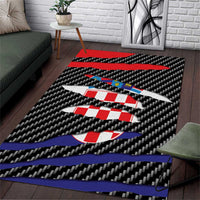 Croatia Beast Area Rug Ripped Flag Graphic - Wonder Print Shop