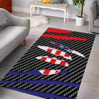 Croatia Beast Area Rug Ripped Flag Graphic - Wonder Print Shop