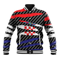 Croatia Beast Baseball Jacket Ripped Flag Graphic - Wonder Print Shop