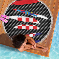 Croatia Beast Beach Blanket Ripped Flag Graphic - Wonder Print Shop