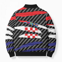 Croatia Beast Bomber Puffer Jacket Ripped Flag Graphic - Wonder Print Shop