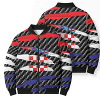 Croatia Beast Bomber Puffer Jacket Ripped Flag Graphic - Wonder Print Shop