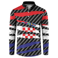 Croatia Beast Button Sweatshirt Ripped Flag Graphic - Wonder Print Shop