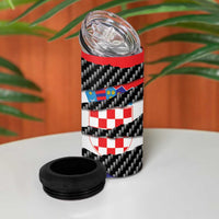 Croatia Beast 4 in 1 Can Cooler Tumbler Ripped Flag Graphic - Wonder Print Shop