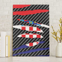Croatia Beast Canvas Wall Art Ripped Flag Graphic - Wonder Print Shop