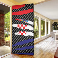 Croatia Beast Door Cover Ripped Flag Graphic - Wonder Print Shop