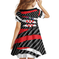 Croatia Beast Family Matching Off The Shoulder Long Sleeve Dress and Hawaiian Shirt Ripped Flag Graphic - Wonder Print Shop