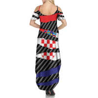 Croatia Beast Family Matching Summer Maxi Dress and Hawaiian Shirt Ripped Flag Graphic - Wonder Print Shop