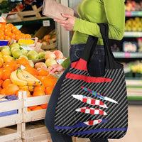 Croatia Beast Grocery Bag Ripped Flag Graphic - Wonder Print Shop