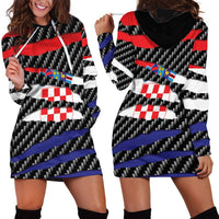 Croatia Beast Hoodie Dress Ripped Flag Graphic - Wonder Print Shop