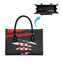 Croatia Beast Leather Bag Ripped Flag Graphic - Wonder Print Shop