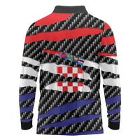 Croatia Beast Long Sleeve Polo Shirt Ripped Flag Graphic - Wonder Print Shop