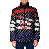 Croatia Beast Padded Jacket Ripped Flag Graphic - Wonder Print Shop