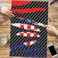 Croatia Beast Puzzle Ripped Flag Graphic - Wonder Print Shop