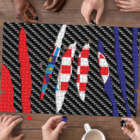 Croatia Beast Puzzle Ripped Flag Graphic - Wonder Print Shop