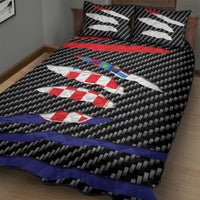 Croatia Beast Quilt Bed Set Ripped Flag Graphic - Wonder Print Shop
