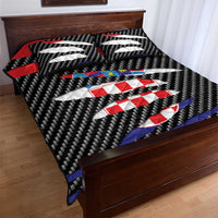 Croatia Beast Quilt Bed Set Ripped Flag Graphic - Wonder Print Shop