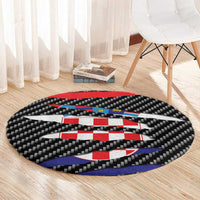 Croatia Beast Round Carpet Ripped Flag Graphic - Wonder Print Shop