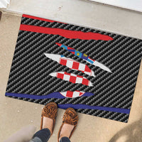 Croatia Beast Rubber Doormat Ripped Flag Graphic - Wonder Print Shop