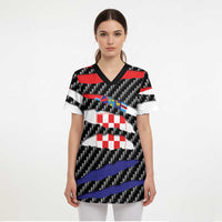 Croatia Beast Scrub Top Ripped Flag Graphic - Wonder Print Shop