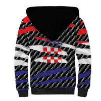 Croatia Beast Sherpa Hoodie Ripped Flag Graphic - Wonder Print Shop