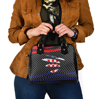 Croatia Beast Shoulder Handbag Ripped Flag Graphic - Wonder Print Shop