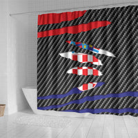 Croatia Beast Shower Curtain Ripped Flag Graphic - Wonder Print Shop