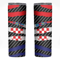 Croatia Beast Skinny Tumbler Ripped Flag Graphic - Wonder Print Shop