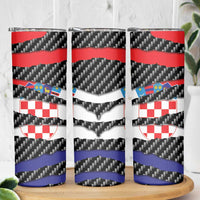 Croatia Beast Skinny Tumbler Ripped Flag Graphic - Wonder Print Shop