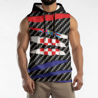Croatia Beast Sleeveless Hoodie Ripped Flag Graphic - Wonder Print Shop