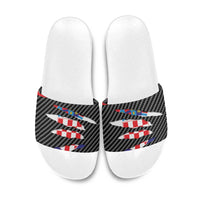Croatia Beast Slide Sandals Ripped Flag Graphic - Wonder Print Shop
