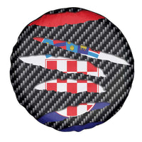 Croatia Beast Spare Tire Cover Ripped Flag Graphic - Wonder Print Shop
