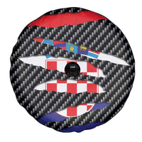 Croatia Beast Spare Tire Cover Ripped Flag Graphic - Wonder Print Shop