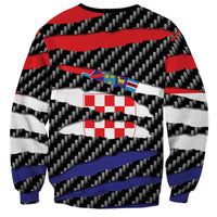 Croatia Beast Sweatshirt Ripped Flag Graphic - Wonder Print Shop
