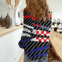 Croatia Beast Women Casual Shirt Ripped Flag Graphic - Wonder Print Shop