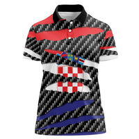 Croatia Beast Women Polo Shirt Ripped Flag Graphic - Wonder Print Shop
