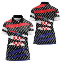 Croatia Beast Women Polo Shirt Ripped Flag Graphic - Wonder Print Shop