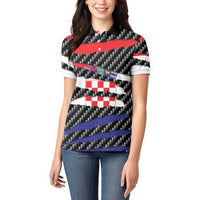 Croatia Beast Women Polo Shirt Ripped Flag Graphic - Wonder Print Shop