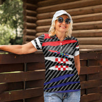 Croatia Beast Women Polo Shirt Ripped Flag Graphic - Wonder Print Shop